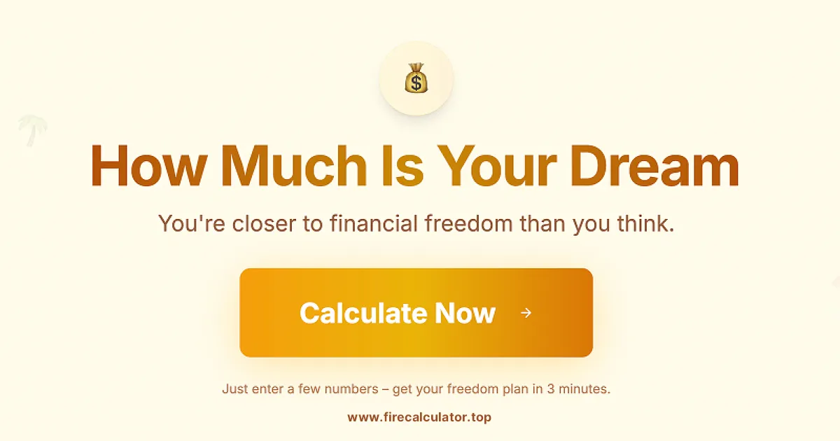 Five stages of financial freedom overview on FireCalculator.top homepage